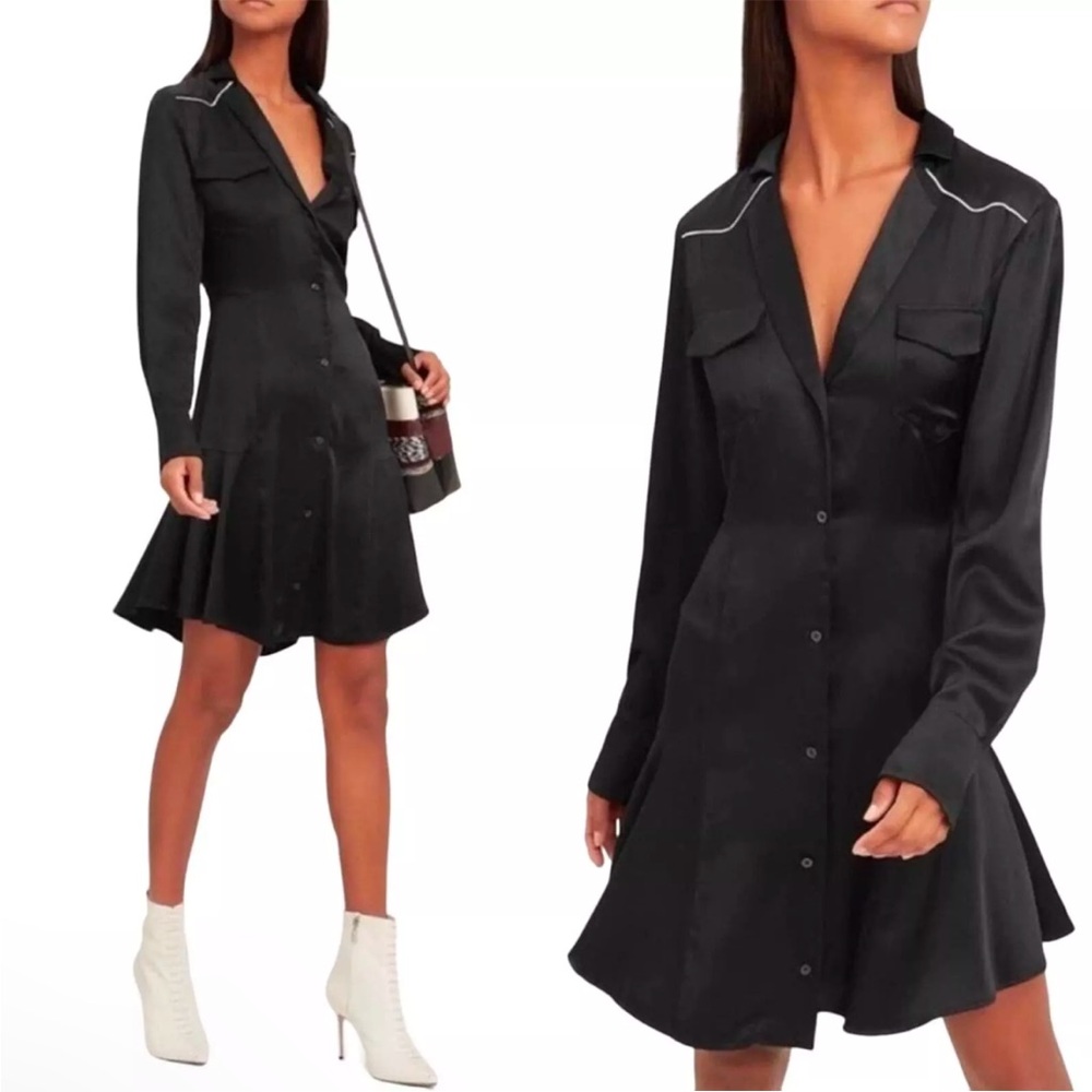 A.L.C. Rora Shirt Dress Black Size 2